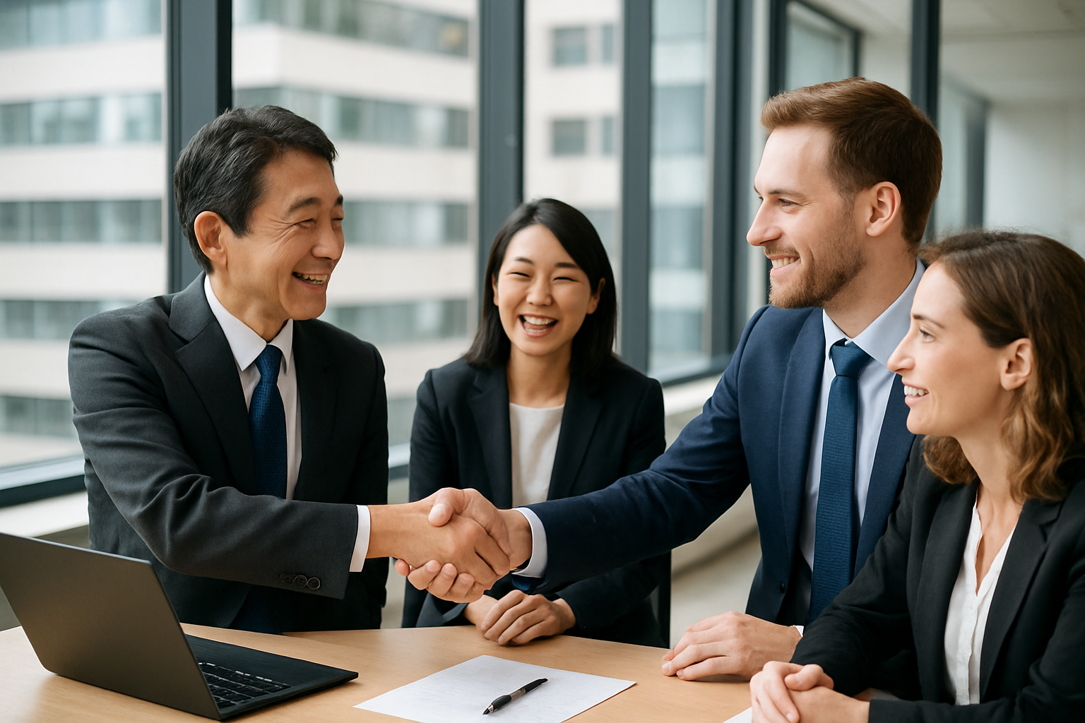 日本と欧州のビジネスパーソンの協力