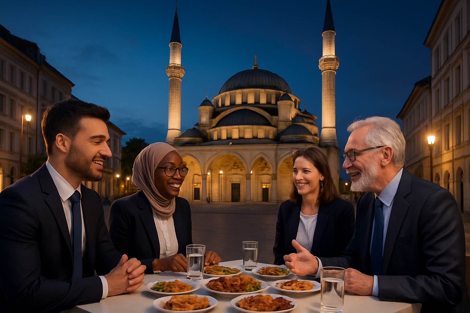 モスクの画像、ラマダン中の風景(ビジネスシーンを意識したもの)