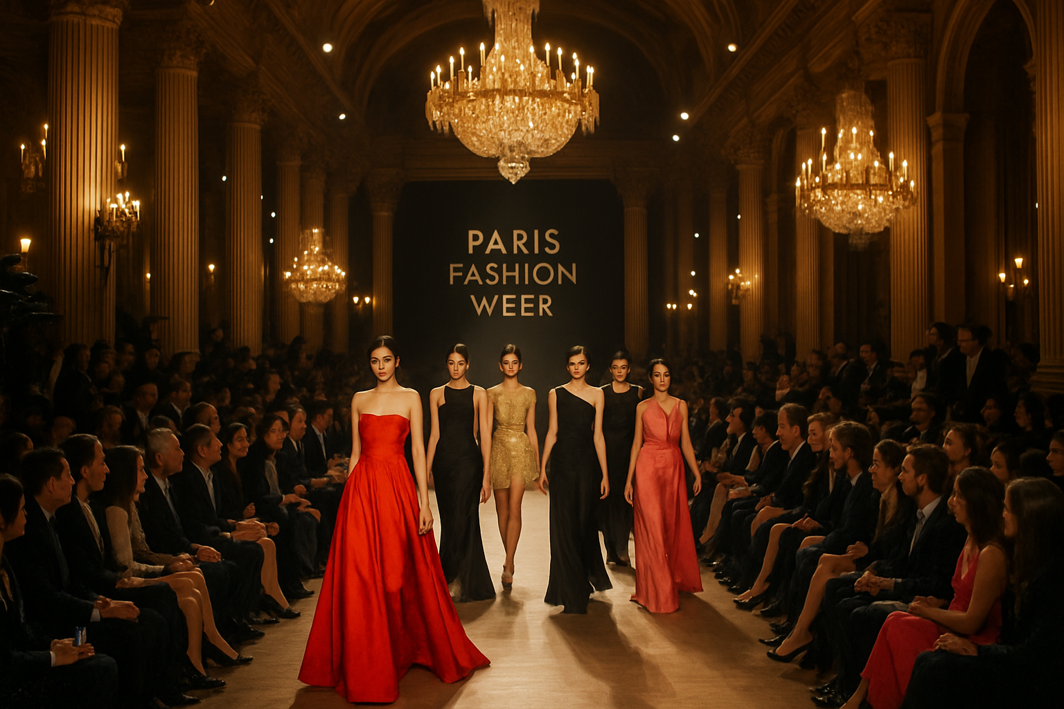 パリコレ会場の様子