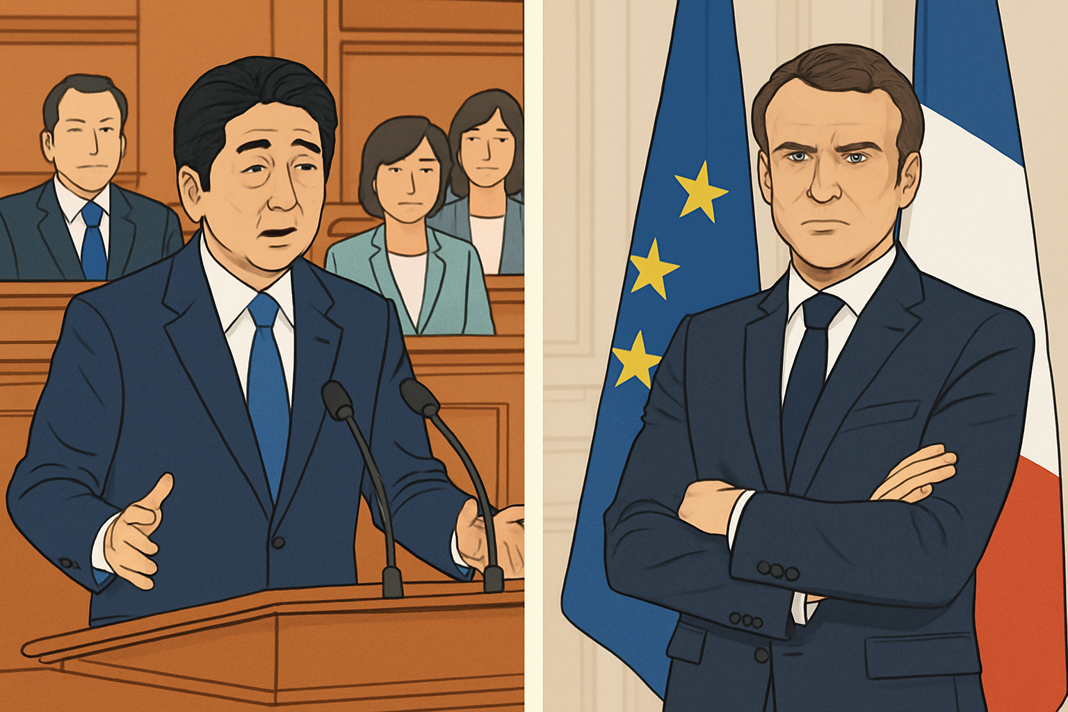 日本とフランスのリーダーの役割