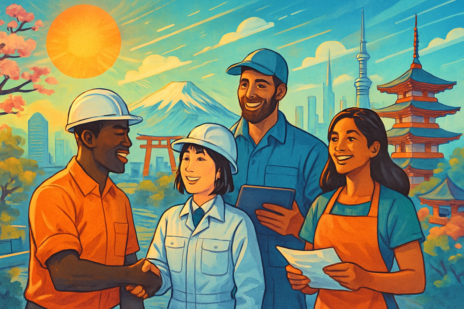 日本の移民政策の現状を象徴する画像