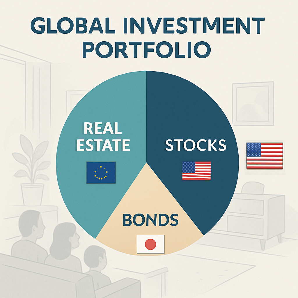 駐在員向けグローバル分散投資ポートフォリオのイメージ