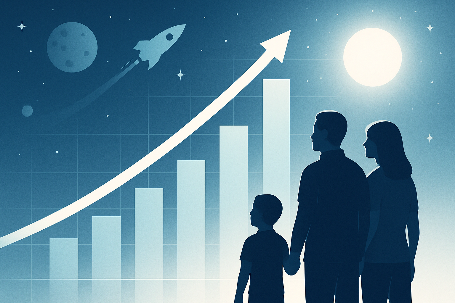 資産運用と家族の未来のイメージ画像