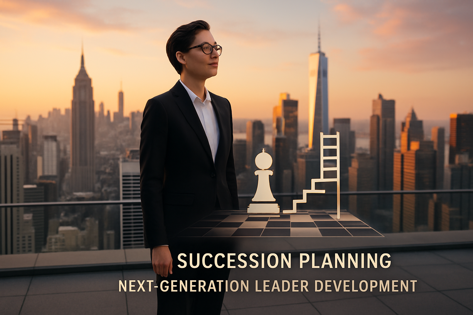 サクセッションプランニングと次世代リーダー育成を象徴する画像