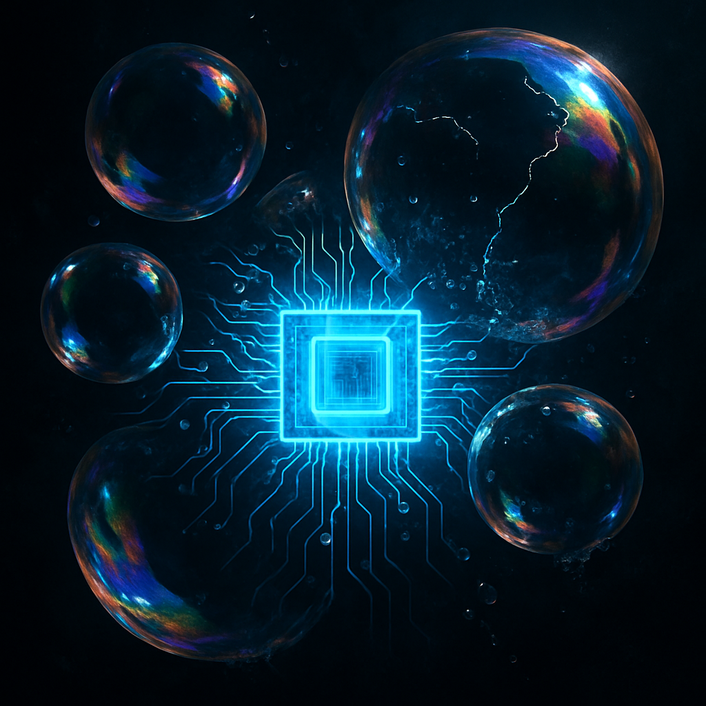 AIバブルの不安定さを象徴する画像