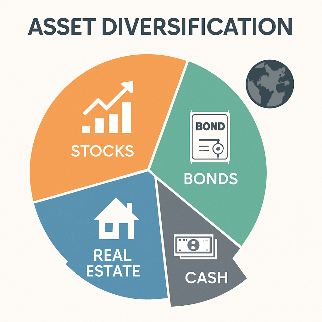 資産分散の重要性を示す円グラフ