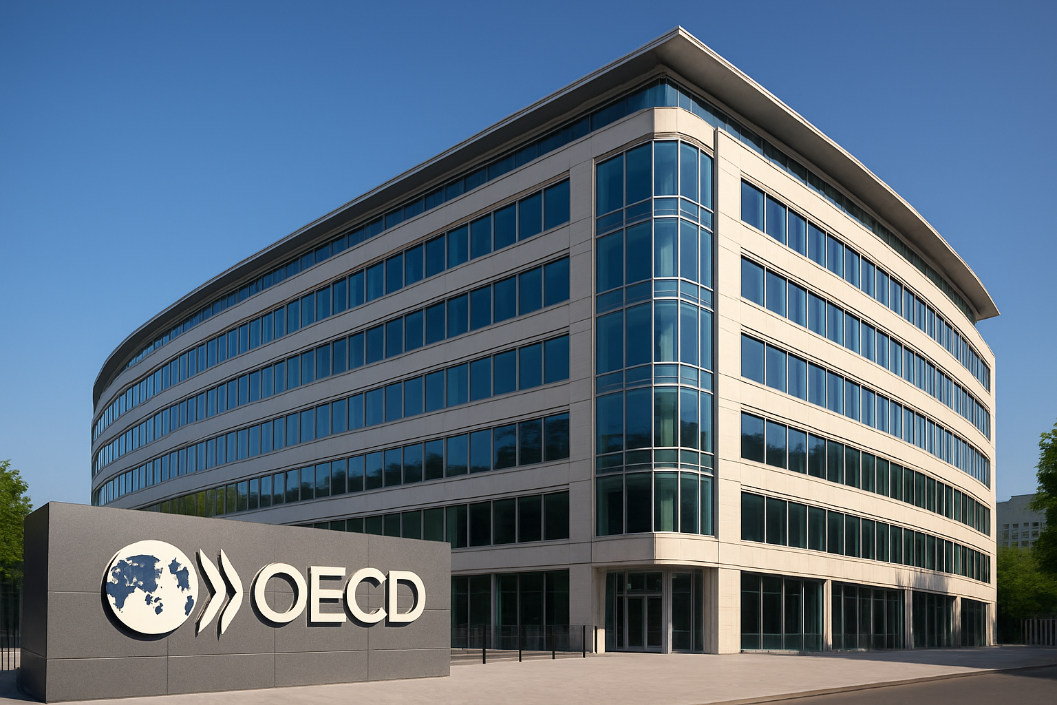 OECD本部(パリ)の建物をイメージした画像