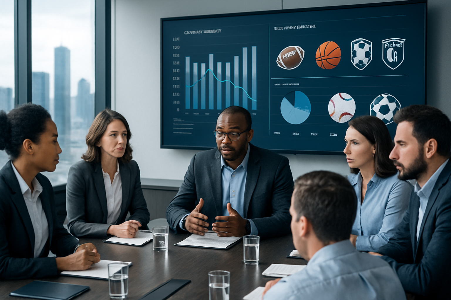 グローバルスポーツビジネスのミーティング