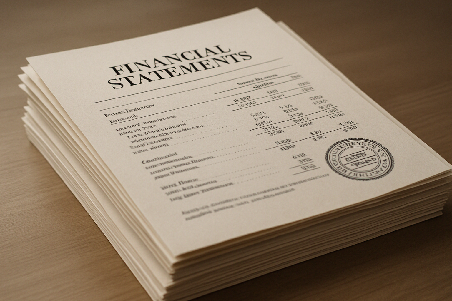 財務会計のイメージ:厳格な書類の画像