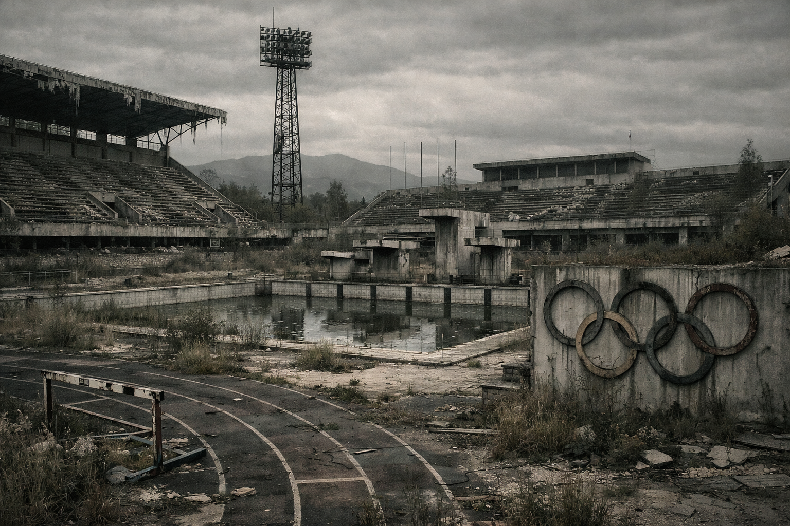 負の遺産と化したオリンピック施設