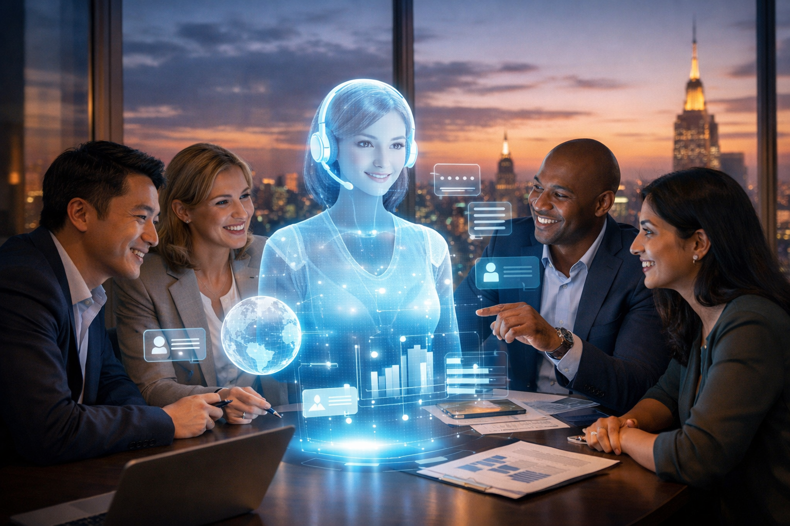アイキャッチ画像:グローバルビジネスとAIの融合